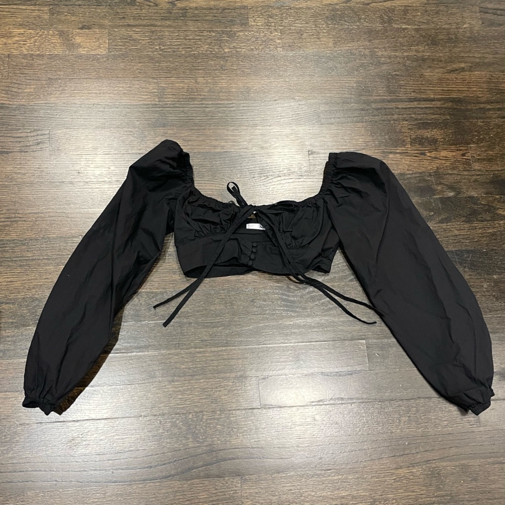 Adika black crop top. Size small